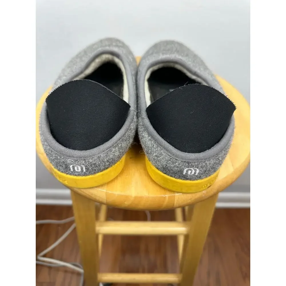 Mahabis Men's Classic Felted Wool Slippers Grey Convertible Heel Shoes Size 40